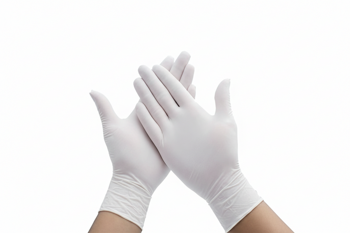 GUANTES M  NITRILO BLANCOS SIN POLVO - 100 unds