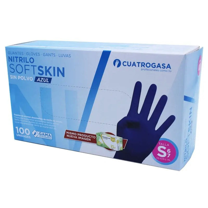 GUANTES NITRILO SOFTSKIN SIN POLVO 100 unds