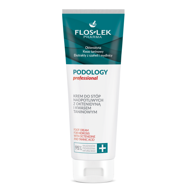 FLOSLEK PODOLOGY Professional Foot Cream for Hidrosis with Octenidine and Tannic Acid 60 ml