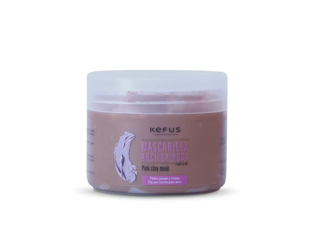 Mascarilla de Arcilla Rosa natural Kefus 250 ml