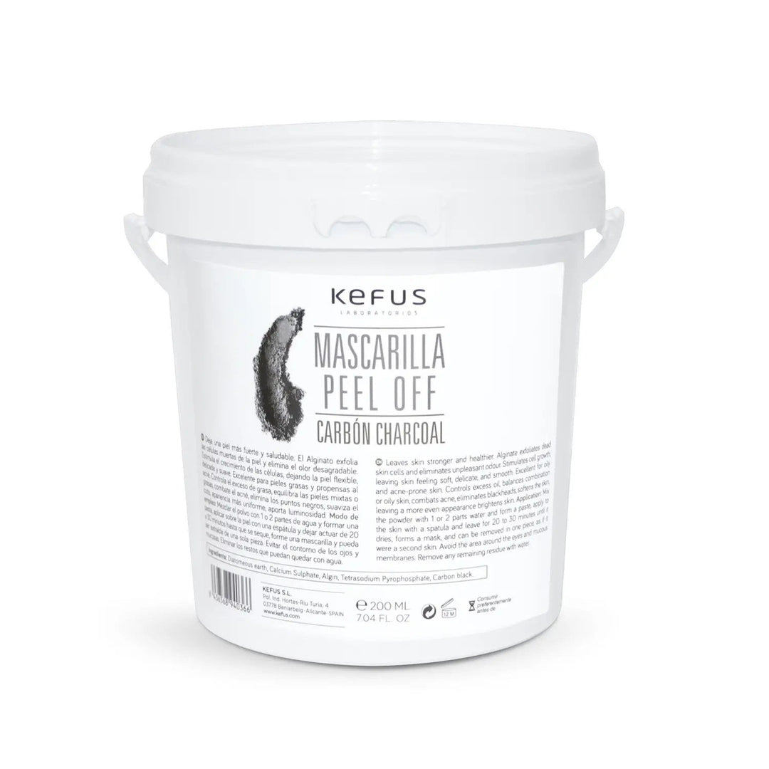 Mascarilla peel off Alginato Carbon Charcoal Kefus