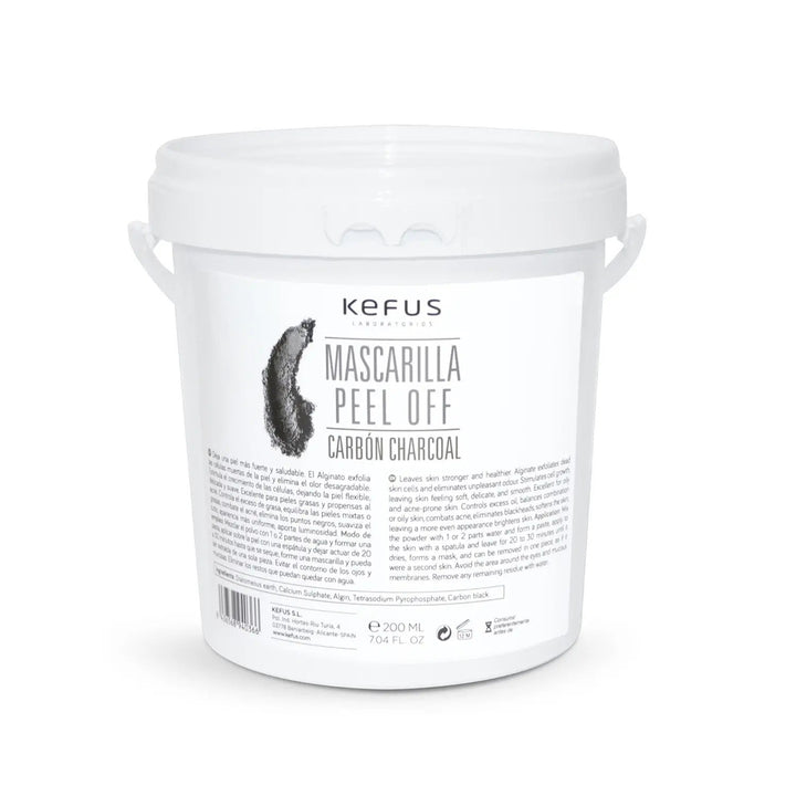 Mascarilla peel off Alginato Carbon Charcoal Kefus