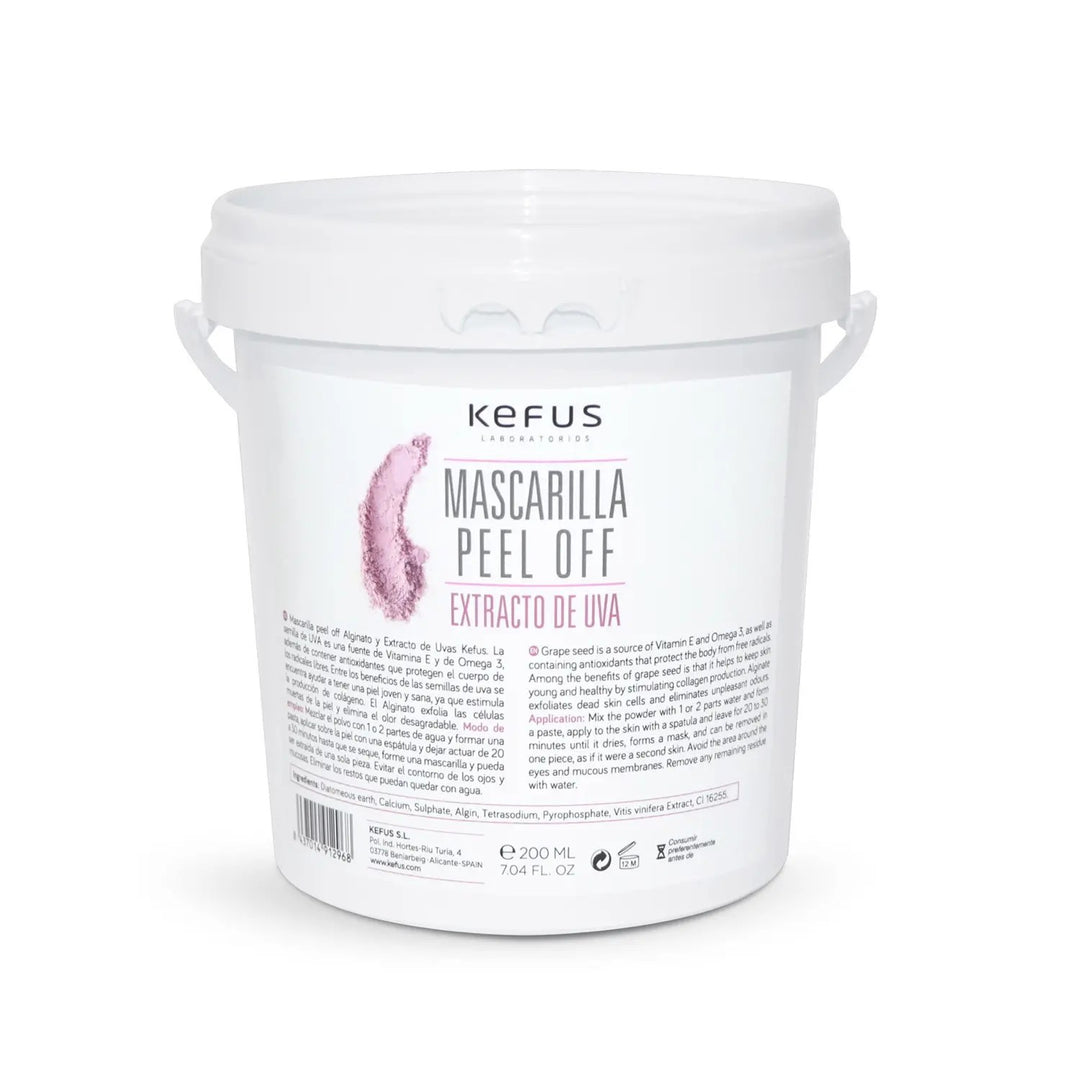 Mascarilla Peel Off Alginato Extracto de UVA Kefus