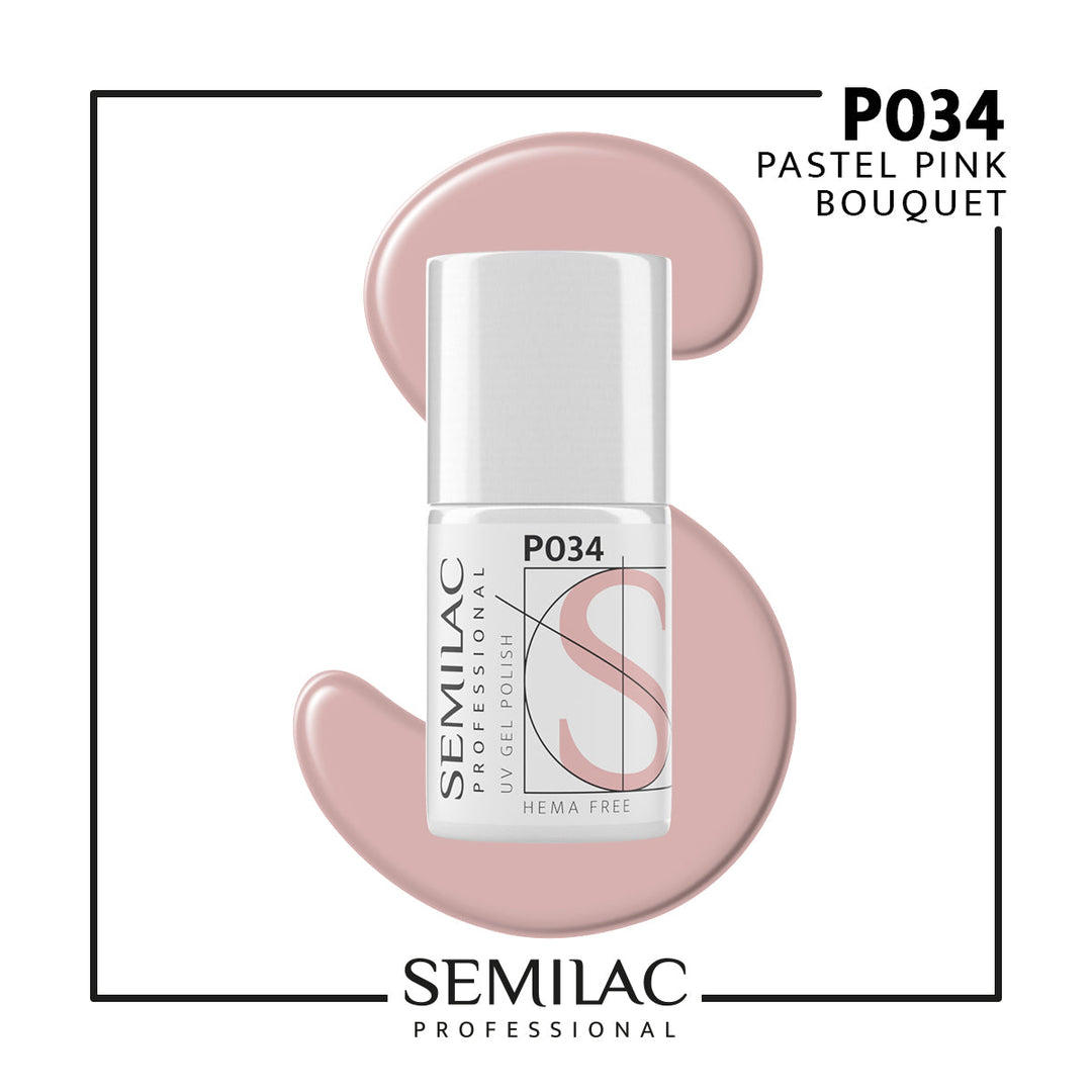 P034 Semilac Professional Pastel Pink Bouquet 7ml