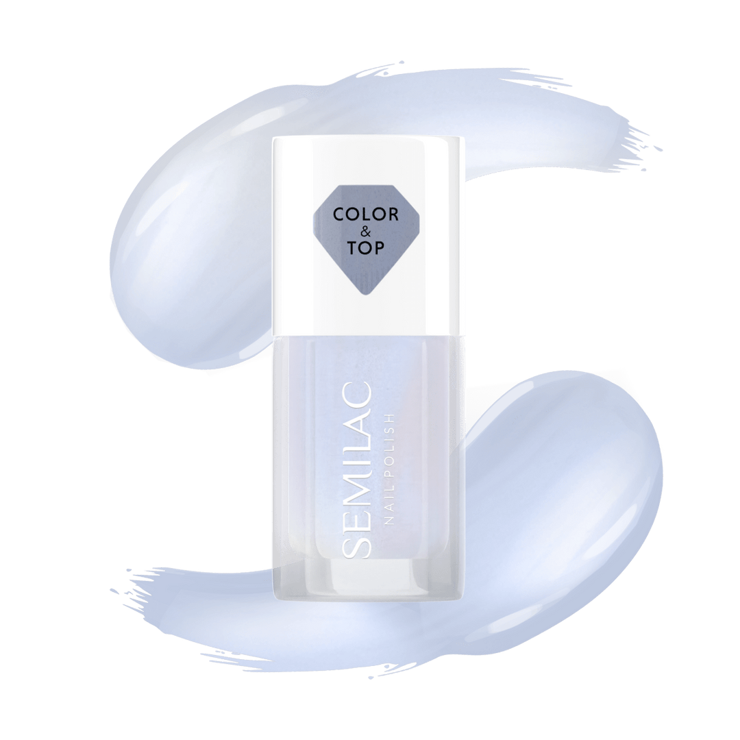 Semilac Top and nail polish 2in1 BLUE HOLO