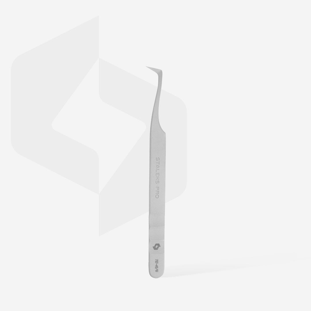 Pinza profesional para las pestañas Staleks Pro Expert 41 Tipo 6
