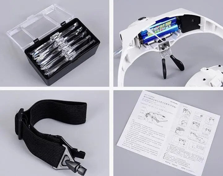 Gafas lupa led blancas