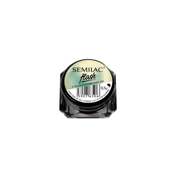 681 Semilac Aurora Gold & Green 0,5g