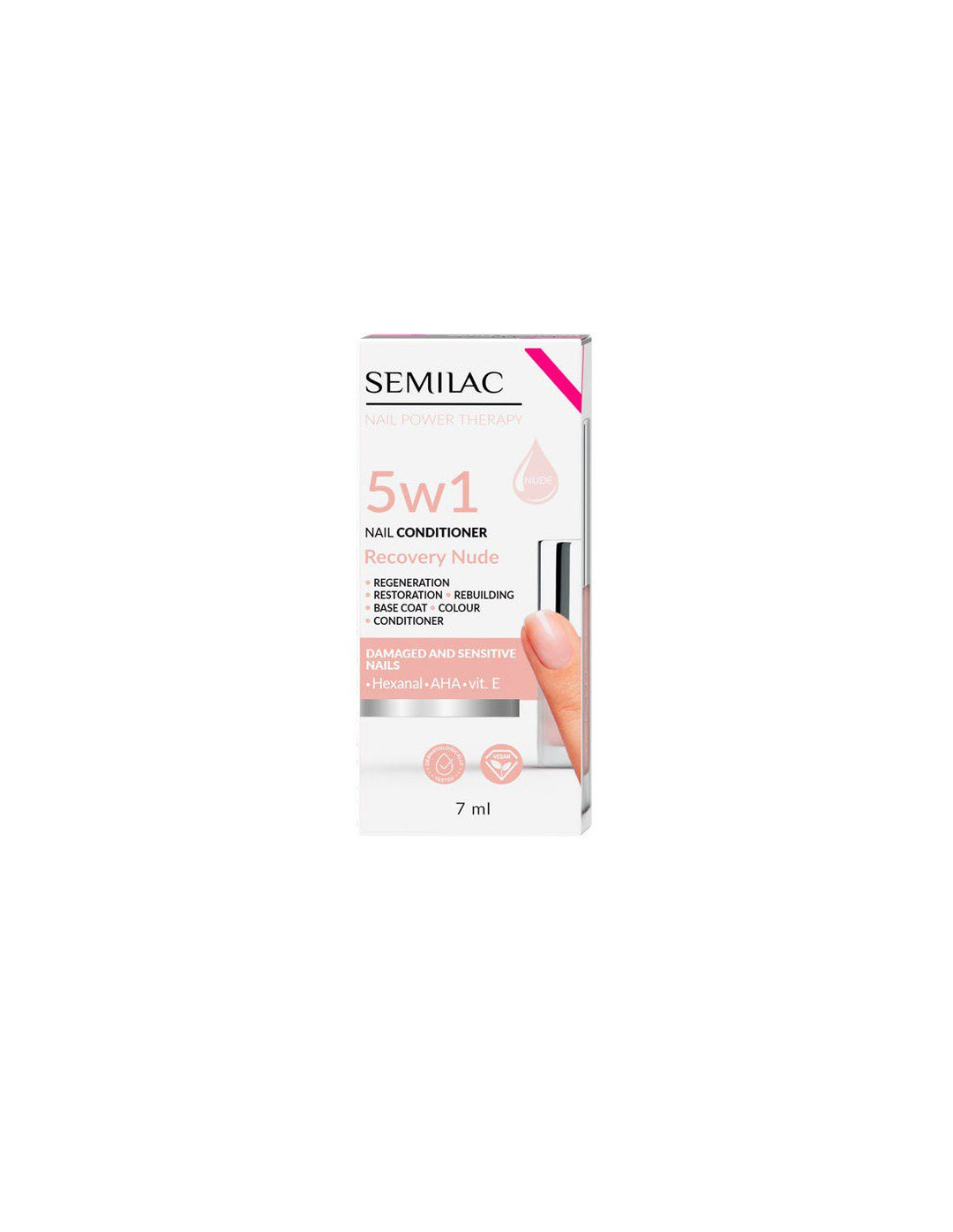 Acondicionador de uñas Semilac Nail Power Therapy 5en1 Recovery Nude 7ml
