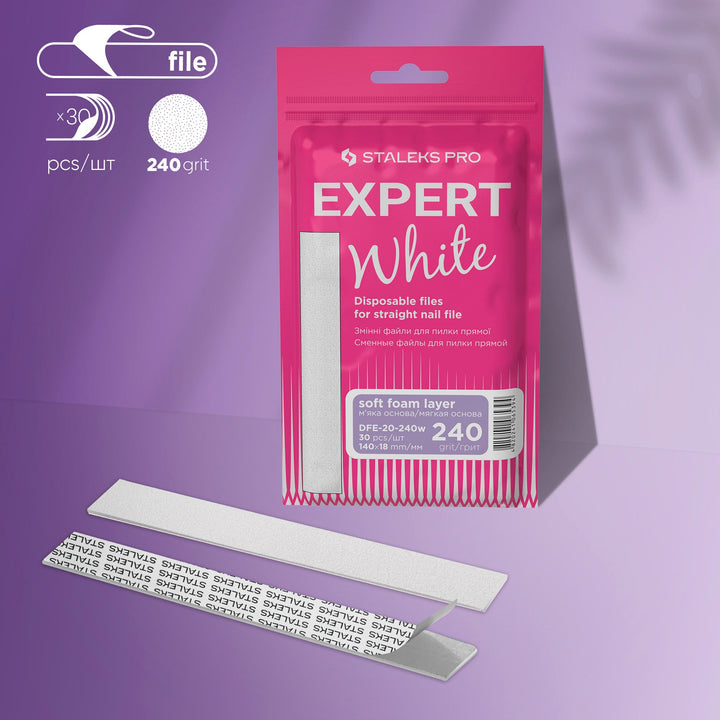 Recambio Limas recta blancas EXPERT 20 (30 unidades)